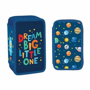 Penar echipat, 39 piese, Dream Big Little One, 3 compartimente cu fermoar, albastru imagine