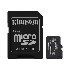 Card de memorie Kingston Industrial 8GB Micro SDHC UHS-I U3 V30 A1 + Adaptor SD imagine