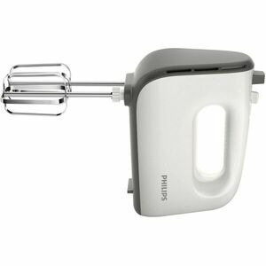 Mixer de mana Viva Collection HR3740/00, 450 W, 5 viteze, functie Turbo, alb/gri imagine