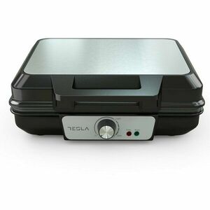 Waffle-maker Tesla WM200BX, 1000W, Termostat ajustabil, Negru-Inox imagine