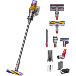 Aspirator vertical fara fir Dyson V12 Detect Absolute 2023, 3 moduri de curatare, 545 W, negru/galben imagine