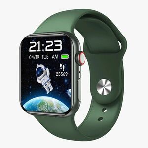 Smartwatch Techstar® HW18, Ecran Touch HD 1.6 inch, Bluetooth 5.2, Senzor Tensiune, Puls, Oximetru, 2 Bratari, Silicon și Textil, Verde imagine