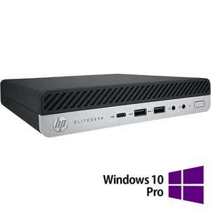 Calculator Refurbished HP EliteDesk 800 G5 Mini PC, Intel Core i5-9500 3.00-4.40GHz, 8GB DDR4, 256GB SSD + Windows 10 Pro imagine