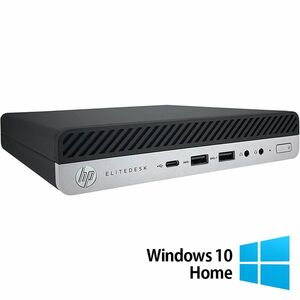 Calculator Refurbished HP EliteDesk 800 G5 Mini PC, Intel Core i5-9500 3.00-4.40GHz, 8GB DDR4, 256GB SSD + Windows 10 Home imagine