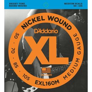 D'Addario EXL160M Corzi pentru chitare bas imagine