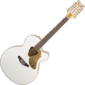 Gretsch G5022CWFE-12 Rancher Falcon 12 White Chitară electro-acustică cu 12 corzi imagine