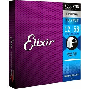 Elixir 11075 Polyweb 12-56 Corzi chitare acustice imagine