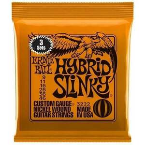 Ernie Ball 3222 Hybrid Slinky 3-Pack Corzi chitare electrice imagine