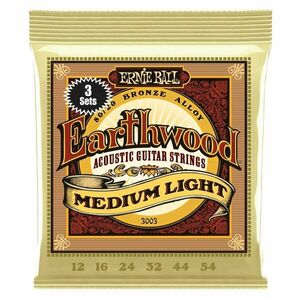 Ernie Ball 3003 Earthwood 3-Pack Corzi chitare acustice imagine