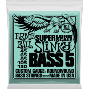 Ernie Ball 2850 Slinky Super Long Scale Set de 5 corzi pentru bas imagine