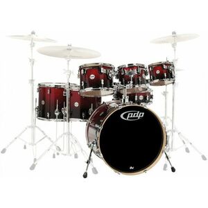 PDP by DW Concept Shell Pack 7 pcs 22" Red To Black Fade Set de tobe acustice imagine