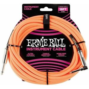 Ernie Ball P06084-EB 5, 5 m Drept - Oblic Cablu de instrument imagine