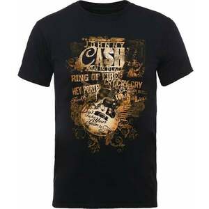 Johnny Cash Tricou Guitar Song Titles Black L imagine