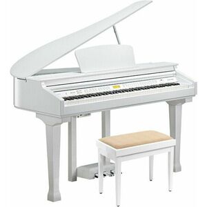 Kurzweil KAG100 Pian grand digital cu cotă Alb Lustruit imagine