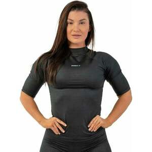 Nebbia Python SnakeSkin Mid Sleeve T-Shirt Black L Tricouri de fitness imagine