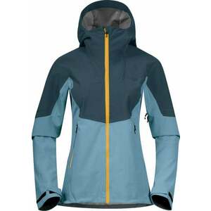 Bergans Senja Hybrid Softshell W Jacket Smoke Blue/Orion Blue/Light Golden Yellow S Jachetă schi imagine