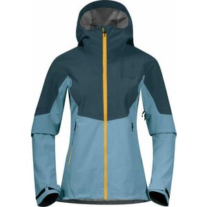 Bergans Senja Hybrid Softshell W Jacket Smoke Blue/Orion Blue/Light Golden Yellow L Jachetă schi imagine