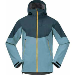 Bergans Senja Hybrid Softshell Jacket Smoke Blue/Orion Blue/Light Golden Yellow S Geacă schi imagine