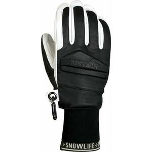 Snowlife Classic Leather Glove Black/White M Mănuși schi imagine