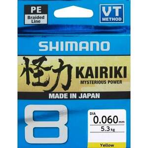 Shimano Fishing Kairiki 8 Yellow 0, 16 mm 10, 3 kg 150 m Linie împletită imagine