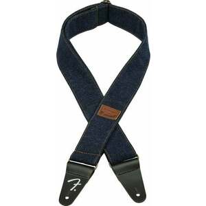 Fender Wrangler Logo Denim Strap Curea de chitară Dark Indigo imagine