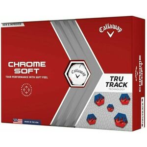 Callaway Chrome Soft White Red/Blue TruTrack Minge de golf imagine