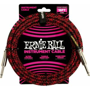 Ernie Ball Braided Straight Straight Inst Cable 5, 5 m Drept - Drept Cablu de instrument imagine