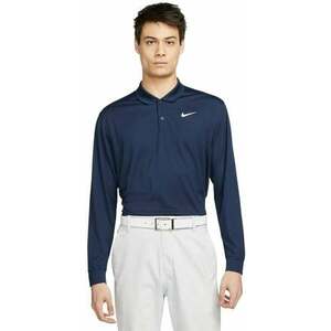 Nike Dri-Fit Victory Solid Mens Long Sleeve College Navy/White M Tricou polo imagine