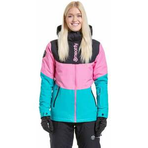 Meatfly Kirsten Womens SNB and Ski Jacket Hot Pink/Turquoise M Jachetă schi imagine