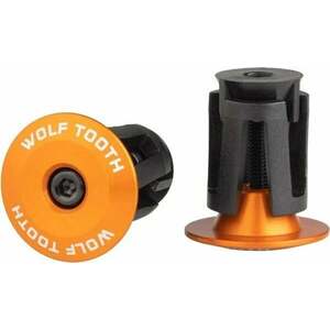 Wolf Tooth Alloy Bar End Plugs Orange Mânere imagine