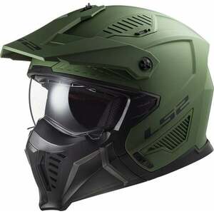 LS2 OF606 Drifter Solid Matt Military Green L Casca imagine