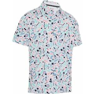 Callaway Florida Abstract Geo Mens Alb luminos M Tricou polo imagine