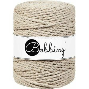 Bobbiny 3PLY Macrame Rope 5 mm 100 m Golden Beige Șnur imagine