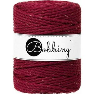 Bobbiny 3PLY Macrame Rope 5 mm 100 m Golden Wine Red Șnur imagine