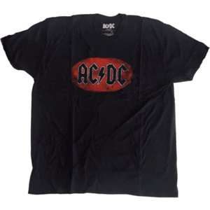 AC/DC Logo Negru L Tricou cu temă muzicală imagine