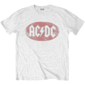 AC/DC Tricou Oval Logo Vintage White L imagine