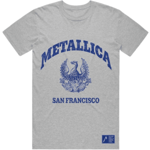 Metallica Tricou College Crest Unisex Gri L imagine