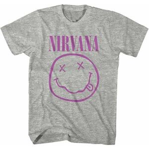 Nirvana Tricou Purple Happy Face Unisex Gri M imagine