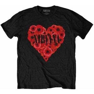 Nirvana Tricou Poppy Heart Black S imagine