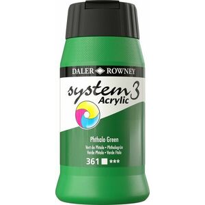 Daler Rowney System3 Vopsea acrilică Phthalo Green 500 ml 1 buc imagine