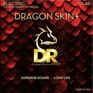 DR Strings Dragon Skin+ Coated Medium 10-46 Corzi chitare electrice imagine