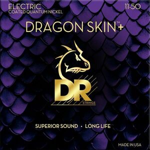 DR Strings Dragon Skin+ Coated Heavy 11-50 Corzi chitare electrice imagine