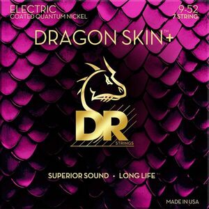 DR Strings Dragon Skin+ Coated 7 string Light 9-52 Set de corzi pentru chitară electrică imagine