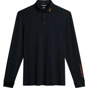 J.Lindeberg Florian Long Sleeve Black 2XL Tricou polo imagine