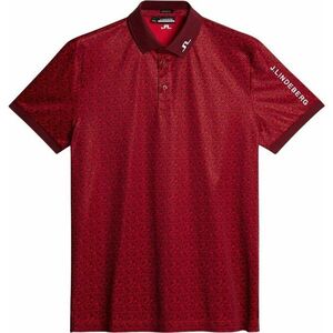 J.Lindeberg Tour Tech Regular Fit Print House Of JL Red 2XL Tricou polo imagine