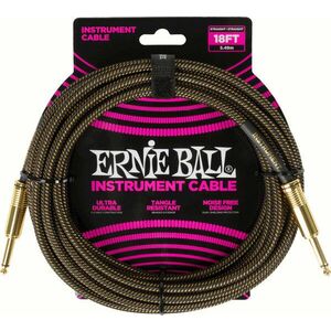 Ernie Ball Braided Instrument Cable Straight/Straight 5, 5 m Drept - Drept Cablu de instrument imagine