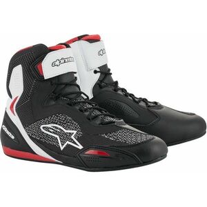 Alpinestars Faster-3 Rideknit Shoes Negru/Alb/Roșu 45 Cizme de motocicletă imagine