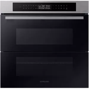 Cuptor incorporabil Bespoke Samsung NV7B4345VAS/U2, Electric, 76 l, Autocuratare catalitica, Dual Cook Flex, Display touch, Air sous vide, Natural Steam, SmartThings Cooking, A+, Negru/Inox imagine