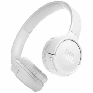 Casti audio wireless on-ear JBL Tune 520BT, JBL Pure Bass Sound, Bluetooth 5.3, Conexiune multi-point, Asistent vocal, Alb imagine