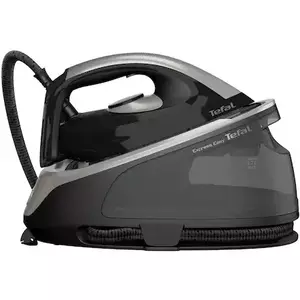 Statie de calcat Tefal Express Protect SV6140E0, 2200W, presiune 6 bari, rezervor 1.7L, functie Auto OFF, talpa Ceramic Xpress Glide, Negru&gri imagine